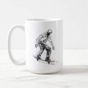 Mug Patineur Abstrait en mouvement