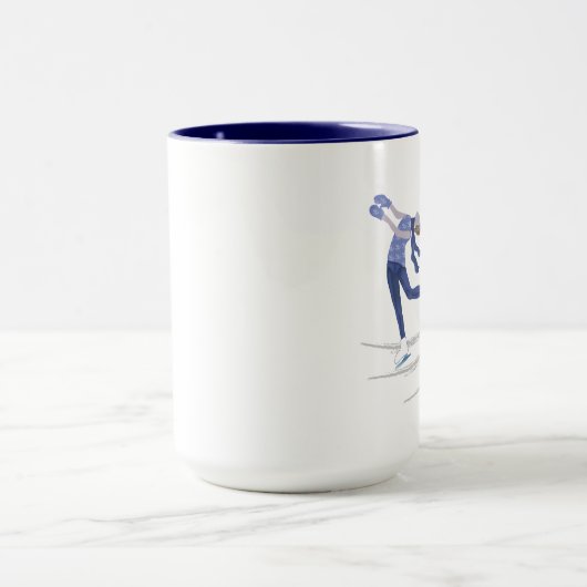 Mug Patineur de glace gracieux (Centre)