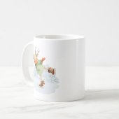 Mug Patineur hivernal de chevreuils de bois (Devant gauche)
