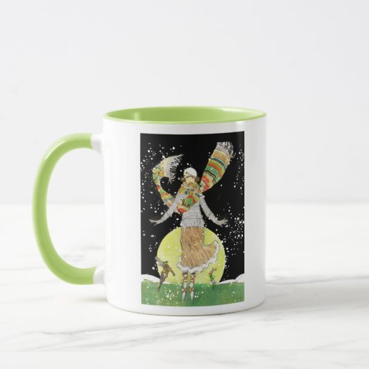 Mug Patineuse Art déco dans la neige (Gauche)