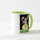 Mug Patineuse Art déco dans la neige (Devant droit)