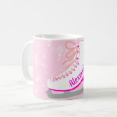 Mug Patineuse de glace à patinage artistique rose pers (Devant gauche)