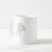 Mug Patineuse de hockey Silhouette Green Plaid (Devant gauche)