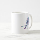 Mug Patineuse de hockey Silhouette Paisley (Devant droit)