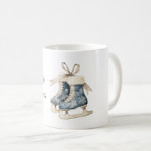 Mug Patins à glace Flocons Bleus (Devant droit)