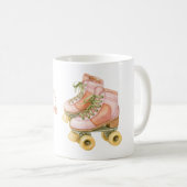 Mug Patins à roulettes à lacets Rose Blush Vert (Devant droit)