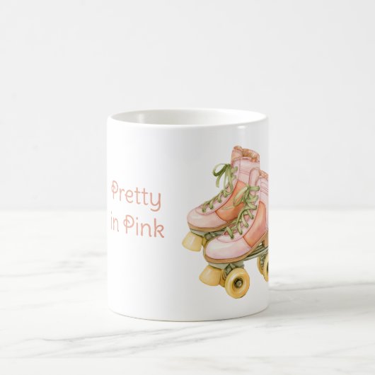 Mug Patins à roulettes à lacets Rose Blush Vert (Centre)