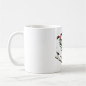 Mug Patins de glace d'hiver Lacets Rouge Blanc Vert (Gauche)