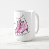 Mug Patins de glace rose Glam Noël (Devant droit)