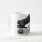 Mug Patins noirs de hockey Personnalisé (Devant gauche)