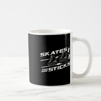 Mug Patins Sur Glace Et Bâtons De Hockey Sports D'Hive