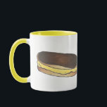 Mug Pâtisserie française Chocolat Custode Éclair Cuisi<br><div class="desc">La tasse en céramique présente une illustration originale d'un délicieux élimé français empli de crème avec du glaçage au chocolat sur le dessus. Ne vois-tu pas ce que tu cherches ? Vous avez besoin d'aide pour la personnalisation ? Cliquez sur "Contacter ce designer" pour avoir quelque chose créé juste pour...</div>