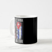 Mug Patria Y Vida Viva Cuba Libre Patriotic Retro USA (Devant gauche)