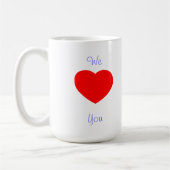 Mug Patricia, fleurs, coeurs, remous - nous *Heart* (Gauche)