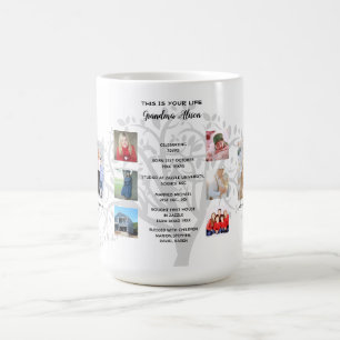 Mug Patrimoine Grand-mère PHOTO COLLAGE Vie Histoire K