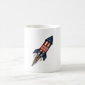 Mug Patriot Rocket 4 juillet conception de feux d'arti (Centre)