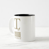 Mug PATRIOTE à monogramme "I" surdimensionné — Aud (Devant gauche)