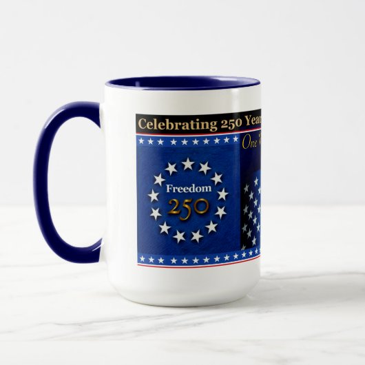 Mug Patriote de la Célébration des 250 ans d'Améri (Gauche)