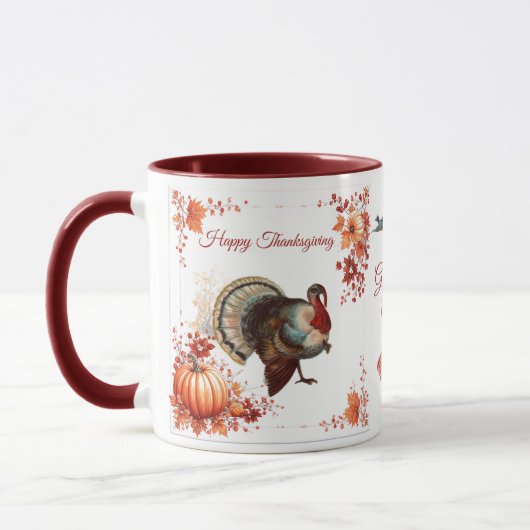 Mug Patriote Turquie Thanksgiving (Gauche)