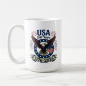 Mug Patriotic American Eagle 250 Years 1776-2026 (Gauche)