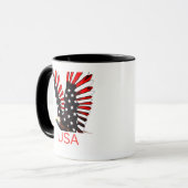 Mug Patriotic Bald Eagle Flying Design (Devant gauche)