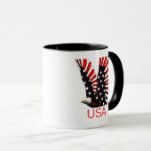 Mug Patriotic Bald Eagle Flying Design (Devant droit)