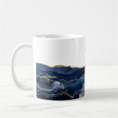 Mug Patriotic Blue Gold Agate (Gauche)