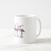 Mug Patriotic Flamingo Trio Vintage Engraving Design_1 (Devant droit)