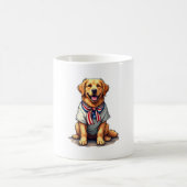 Mug Patriotic Golden Dog Vintage Engraving Shirt 2 (Centre)