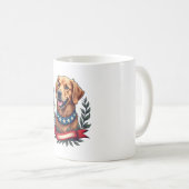 Mug Patriotic Golden Retriever Americana Art Tee 2 (Devant droit)