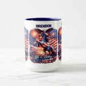 Mug Patriotic Horse American Flag Sunset Equestrian  (Centre)