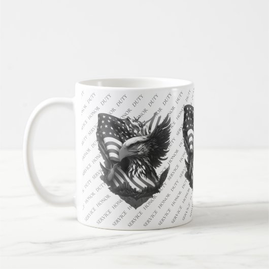 Mug Patriotic Military Appreciation Thank You Veterans (Gauche)