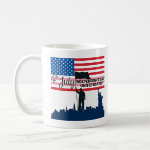 Mug Patriotic Pup & Fier Chien Maman : 4 juillet Chien
