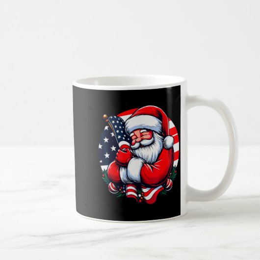 Mug Patriotic Santa Claus Men Women Usa Flag Christmas (Droite)