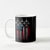 Mug Patriotic Usa Flag Fighter Jets Lover 4th Of July (Gauche)