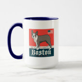 Mug Patriotique | Boston Terrier (Gauche)