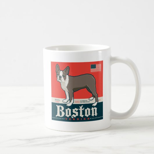 Mug Patriotique | Boston Terrier (Droite)
