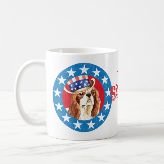 Mug Patriotique Cavalier Roi Charles Spaniel (Gauche)