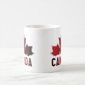 Mug Patriotique de feuille d'érable rayée du Canada (Centre)