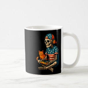 Mug Patriotique Gamer Skeleton Jeux Vidéo de jeu Cat B