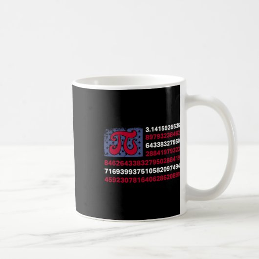 Mug Patriotique Pi Day American Flag Math Enseignant 4 (Droite)