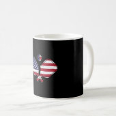 Mug Patriotique Pickleball US Drapeau Conception (Devant droit)