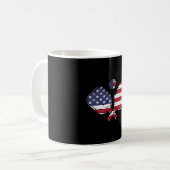 Mug Patriotique Pickleball US Drapeau Conception (Devant gauche)