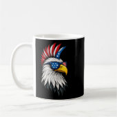 Mug Patriotique Punk Rock White Head Eagle Us Drapeau (Gauche)