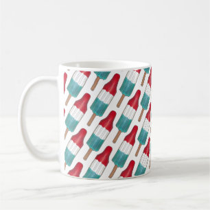 Mug Patriotique Rouge Blanc Bleu Rocket Popsicle USA