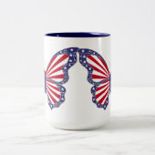 Mug Patriotique Rouge Blanc Et Bleu Papillon (Centre)