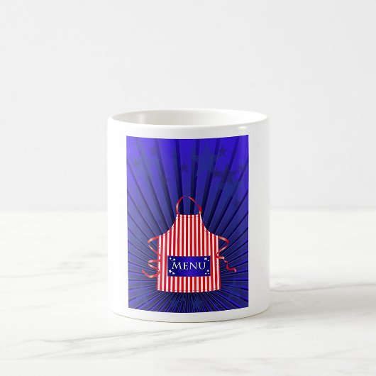 Mug Patriotique USA Chef Rouge Blanc Bleu BBQ Cuisine
