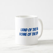 Mug Patriotisme américain de l'aigle chauve (Devant droit)