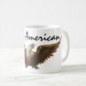 Mug Patriotisme vintage American Bald Eagle Oiseau Vol (Devant droit)