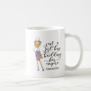 Mug Patron de fille   Blonde Lady   jaune